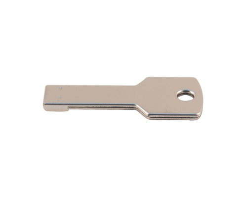 Флешка Металлическая Ключ "Key" R145 серебряный глянцевый, гравировка 1+0, чернение