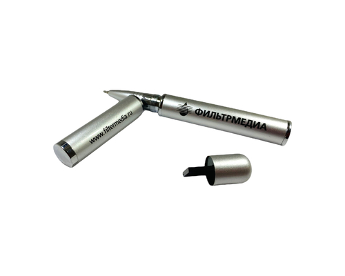 Флешка Металлическая Ручка Бона "Pen Bona" R324 серебристый, гравировка, чернение
