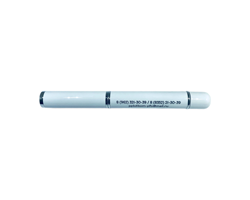 Флешка Металлическая Ручка Бона "Pen Bona" R324 белая, гравировка 1+1