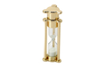 Флешка Стеклянные Песочные часы "Hourglass" W82 золотой / белый 128 Гб