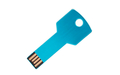 Флешка Металлическая Ключ "Key" R145 голубой 128 Гб