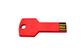 Флешка Металлическая Ключ "Key" R145 красный 1 Гб