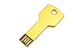 Флешка Металлическая Ключ "Key" R145 золотой глянец 128 Гб