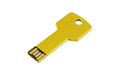 Флешка Металлическая Ключ "Key" R145 золотой глянец 16 Гб