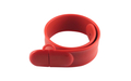 Флешка Силиконовый Браслет Слап "Bracelet Slap" V169 красный 128 Мб