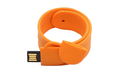 Флешка Силиконовый Браслет Слап "Bracelet Slap" V169 оранжевый 512 Мб