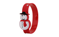 Флешка Силиконовая Браслет Снеговик "Bracelet Snowman" V196 красный 1 Гб