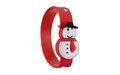 Флешка Силиконовая Браслет Снеговик "Bracelet Snowman" V196 красный 256 Гб
