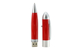 Флешка Металлическая Ручка Лазерная указка Конус "Laser Conus Pen" R236 красный 256 Гб