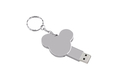 Флешка Металлическая Микки Маус "Mickey Mouse" R435 серебряный 128 Гб