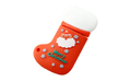 Флешка Резиновая Новогодний носок "Christmas sock" Q596 красный 128 Гб