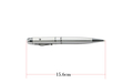 Флешка Металлическая Ручка Лазерная указка Диплус "Laser Diploos Pen" R237 серебряный 2 Гб