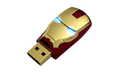 Флешка Металлическая Железный человек "Iron Man MARK III" R7 золотая/красная 1 Гб