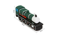 Флешка Резиновая Ретро Поезд "Retro Train" Q84 зеленый 2 Гб