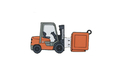 Флешка Резиновая Погрузчик "Forklift Truck" Q143 оранжевый 64 Гб