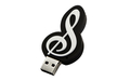 Флешка Резиновая Скрипичный Ключ "Treble Clef" Q151 черный 512 Гб