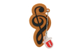 Флешка Резиновая Скрипичный Ключ "Treble Clef" Q151 оранжево-черный 1 Гб