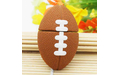Флешка Резиновая Мяч Регби "Rugby Ball" Q164 коричневый 1 Гб