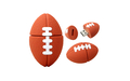 Флешка Резиновая Мяч Регби "Rugby Ball" Q164 оранжевый 128 Гб