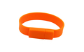 Флешка Силиконовый Браслет "Bracelet Splice" V170 оранжевый 8 Гб