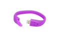 Флешка Силиконовый Браслет "Bracelet Fancy" V171 фиолетовый 64 Гб