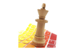 Флешка Деревянная Шахматы Король "Chess King" F25 белый 16 Гб