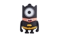 Флешка Резиновая Миньон Бэтмен "Minion Batman" Q355 черная-желтая 1 Гб