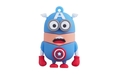 Флешка Резиновая Миньон Капитан Америка "Minion Captain America" Q355 синяя-красная 256 Гб