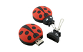 Флешка Резиновая Божья Коровка "Ladybug" Q382 красная / черная 64 Гб