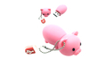 Флешка Резиновая Поросенок "Piggy" Q430 розовый 8 Гб
