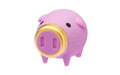 Флешка Резиновая Свинка "Pig King" Q456 розовая 8 Гб
