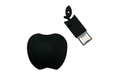 Флешка Силиконовая Яблоко "Apple" V464 черный 128 Гб