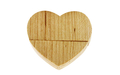 Флешка Деревянная Сердце "Heart Wood" F66 бежевый 64 Гб