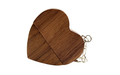 Флешка Деревянная Сердце "Heart Wood" F66 коричневый 8 Гб