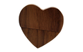 Флешка Деревянная Сердце "Heart Wood" F66 коричневый 2 Гб