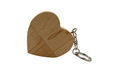 Флешка Деревянная Сердце "Heart Wood" F66 коричневый 512 Гб