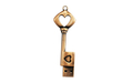 Флешка Металлический Ключ Ретро "Retro Key Heart" R81 бронзовый 128 Гб