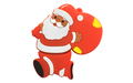 Флешка Резиновая Дед Мороз "Santa Claus" Avitus Q279 красный 2 Гб