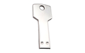 Флешка Металлическая Ключ "Key" R145 серебряная, гравировка с чернением 1+0