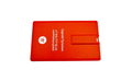 Флешка Пластиковая Визитка "Visit Card" S78 красная, уф-печать 4+4