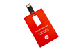 Флешка Пластиковая Визитка "Visit Card" S78 красная, уф-печать 4+4