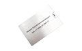 Флешка Металлическая Визитка "Visit Card" R79 серебряная, гравировка с чернением 1+0