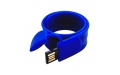 Флешка Силиконовая Браслет Слап "Bracelet Slap" V169 синяя, шелкография 1+0