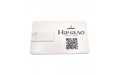 Флешка Пластиковая Визитка "Visit Card" S78 белая, уф-печать 4+4