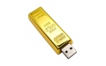 Флешка Металлическая Золотой слиток "Gold Bar" R352 золотой, гравировка с чернением