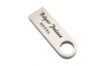 Флешка Металлическая Сензо "Senzo" R223 серебристый, гравировка с чернением 1+1