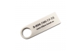 Флешка Металлическая Сензо "Senzo" R223 серебристый, гравировка с чернением 1+1