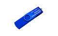 Флешка Пластиковая Твистер "Twister" S319 синий-синий, гравировка