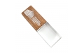 Флешка Стеклянная Кристалл "Crystal Glass Wood" W83 коричневый, уф-печать 1+0