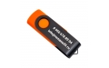 Флешка Пластиковая Твистер "Twister" S131 оранжевый-черный, гравировка 1+1
